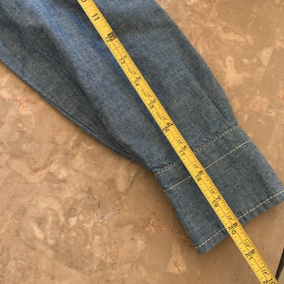 EUC Tory Burch Deneuve Light Blue‎ Denim Knee Length Shirtdress size XS chambray - Picture 12 of 14